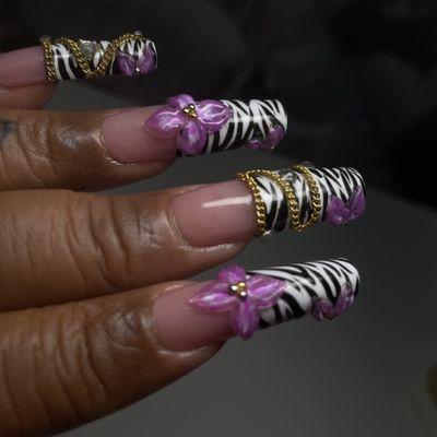 Zebra Garden! 3D Flowers Zebra Print