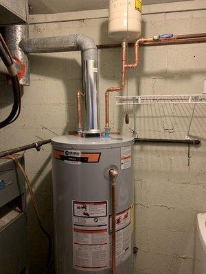 Water heater installation.