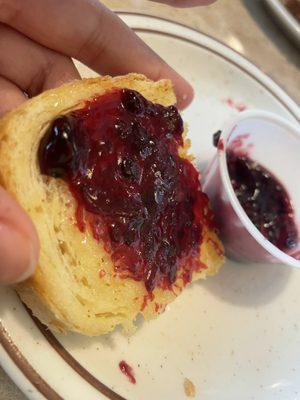 Jam that comes on the side of toast. Makes you say "oh my god" with every bite