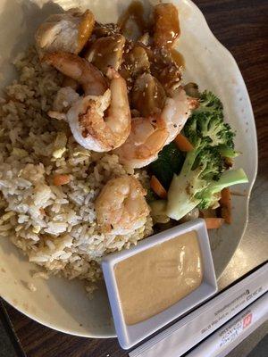 Chicken and shrimp hibachi