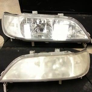 Comparing before and after headlight restoration