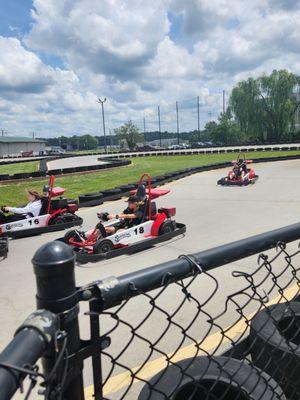 Go-Karts were fun, and the kids loved it.