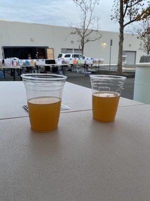 Left: Golden Years Sour Right: Underdogs IPA