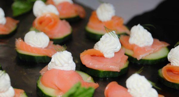 Cucumber Salmon bites