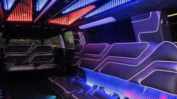 18 Passenger Stretch Cadillac Escalade Interior