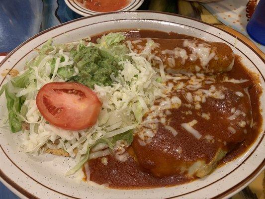 Clockwise from top: Beef Enchilada; Chile Relleno; Chalupa (#16 combination). The Chile Relleno was my favorite!