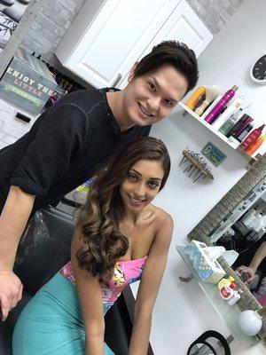 With Miss Universe Mauritius. For more pics, Follow us on Instagram @ddfiedhair.