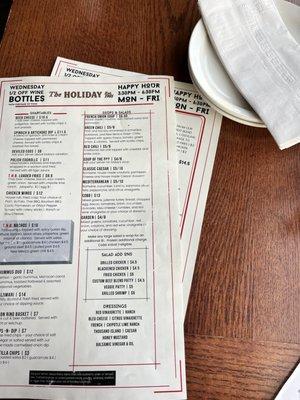 Menus