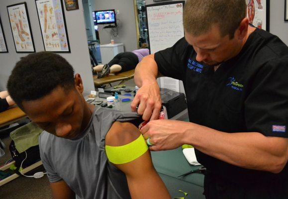 Rock Tape for increased shoulder stability