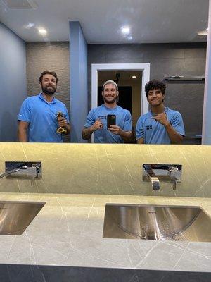 Do it Rite Crew Nate, Cole and Macaiah. Bathroom remodel.