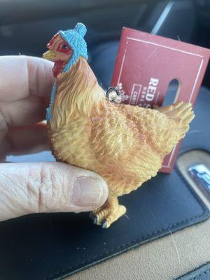 Adorable chicken ornament