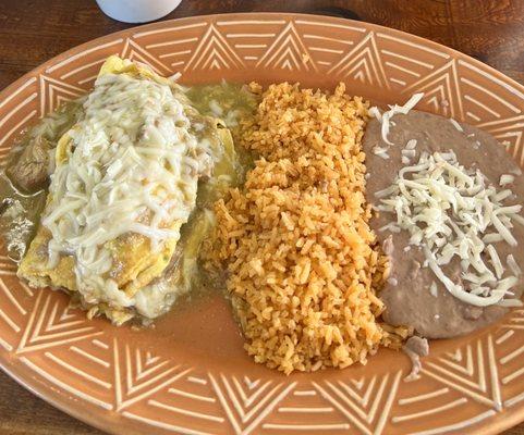 Chili verde omelette. Yum!