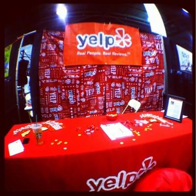 Yelp's booth at Musink!