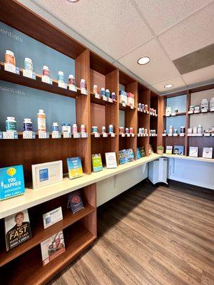 Supplements available at the clinic