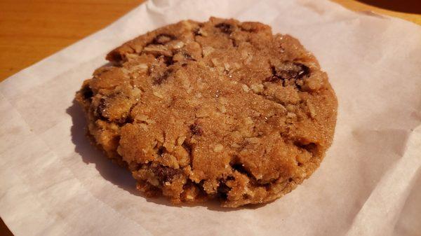 Coconut chocolate chip cookie ($3), vegan. Pretty good.