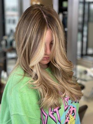 Balayage highlights done by Albert. Please schedule your next appointment!