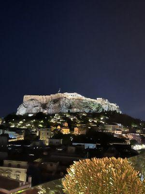 View from rooftop restaurant at Athens hotel