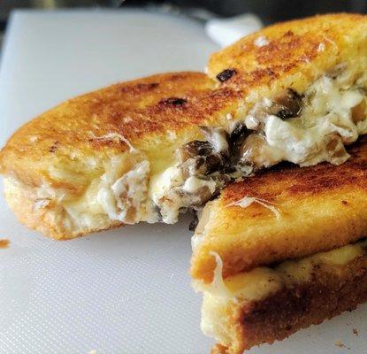 Savory Mushroom Grilled Cheese. (seasonal)