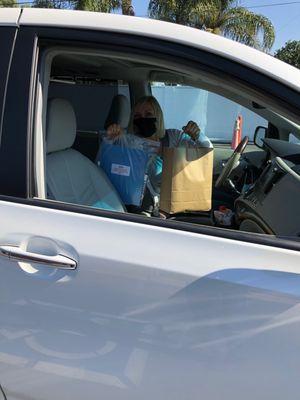 Caregivers and participants received much-needed incontinent and sanitation supplies safely through our drive-through event.