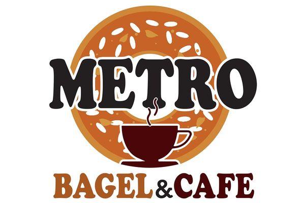 Logo design services for Metro Bagel & Cafe, Brooklyn, New York