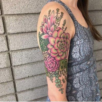 Succulent Half Sleeve by Eric Jones