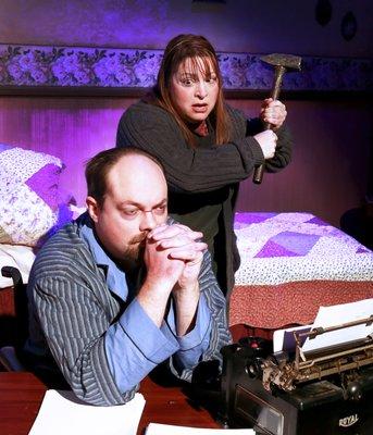 Micheal Davenport is author Paul Sheldon and Preshia Paulding is Annie Wilkes, his number one fan, in "Misery."