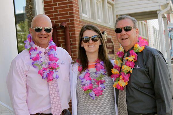 Drs. Baer, Bahajak, and Kirman before a Maui Jim sunglass event!