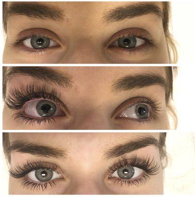 Full set of Classic lashes on the top & bottom