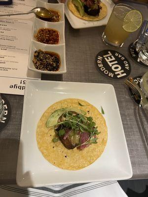 Pork belly taco (NYE menu)