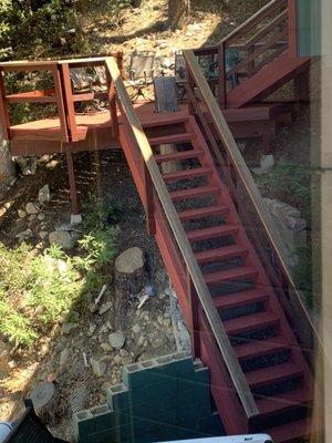 Front stairs and porch, beautiful and welcoming, again!