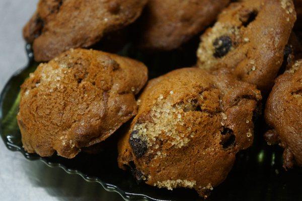 Warm and Sweet Chocolate Chip Muffins!