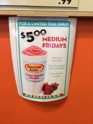 $5 Medium Friday's