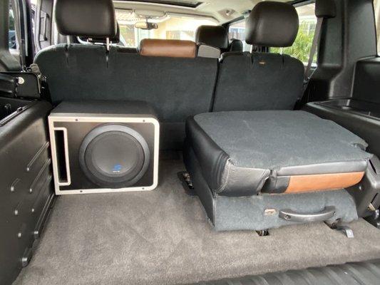 Ported Alpine 10' enclosed sub...perfect fit, perfect balanced sound