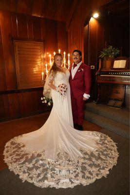 Wedding photo inside the chapel