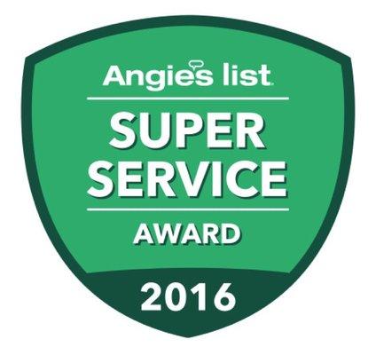 Jim The Handyman is the winner of the 2016 Angie's List Super Service Award! This makes it the 10th year in a row we've won!