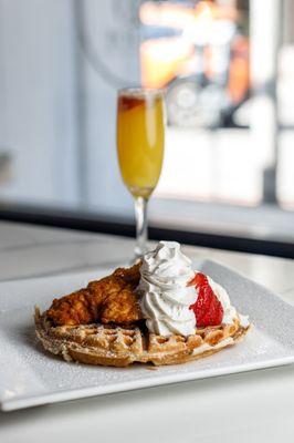 Chicken & Waffles at Sunday Brunch