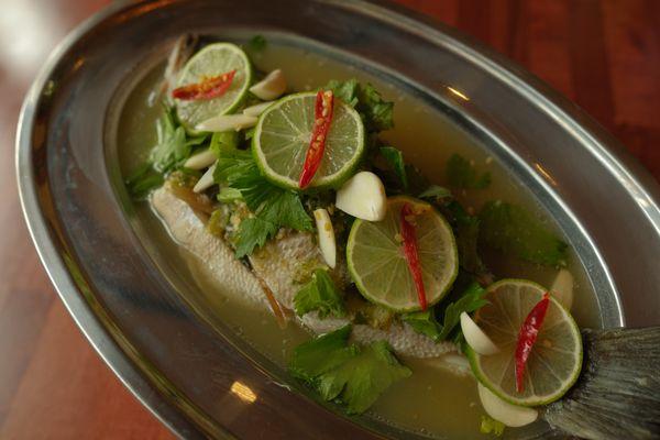 Steam Fish with Lime and Chili