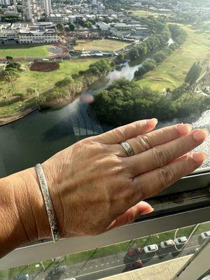 My ring sized and my new bracelet they made to match my ring