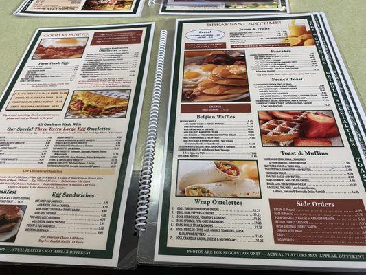 Plenty of menu options