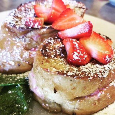 Cronuts topped with fresh local strawberries