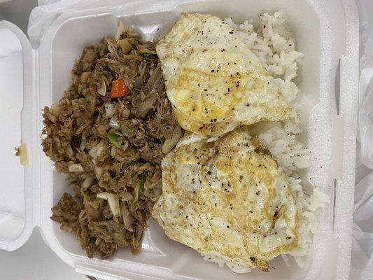 Sisig rice plate