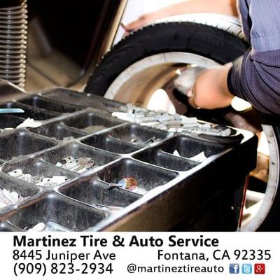 Martinez Tire & Auto Service 8445 Juniper Ave Fontana, CA 92335 #Martinez Tires #tires #tireshop #brakes #newtires #usedtires #wheels #tire