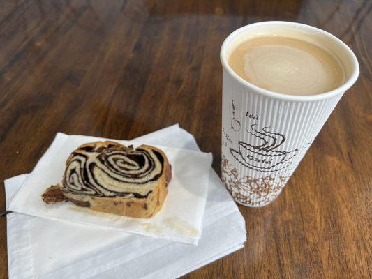 Americano and chocolate babka