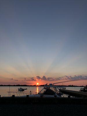 Sunset in the Bay just outside of Kubel's BL LBI