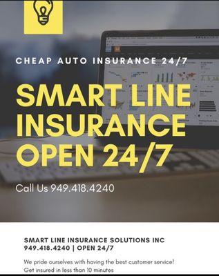 Smart Line Insurance Open 24/7