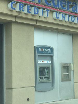 New vision credit union has a well lit area ATM is a nice plenty of parking