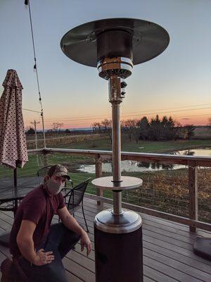 We have heat! Trying to extend the deck life in the fall.