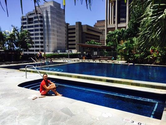 The Pool and Jacuzzi area.