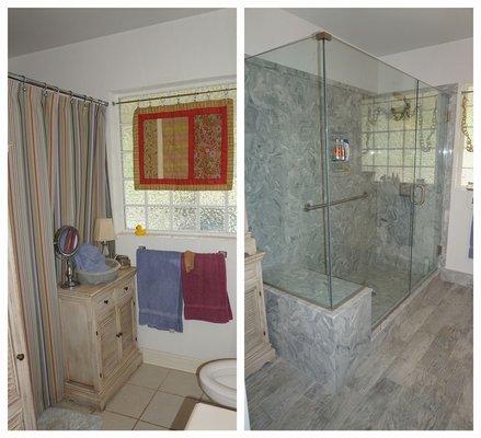 Before & After shower makeover