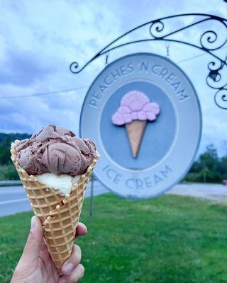 Chocolate raspberry and cannoli before a storm!